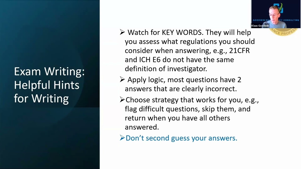 RQAP-GCP Study Group - Session 3