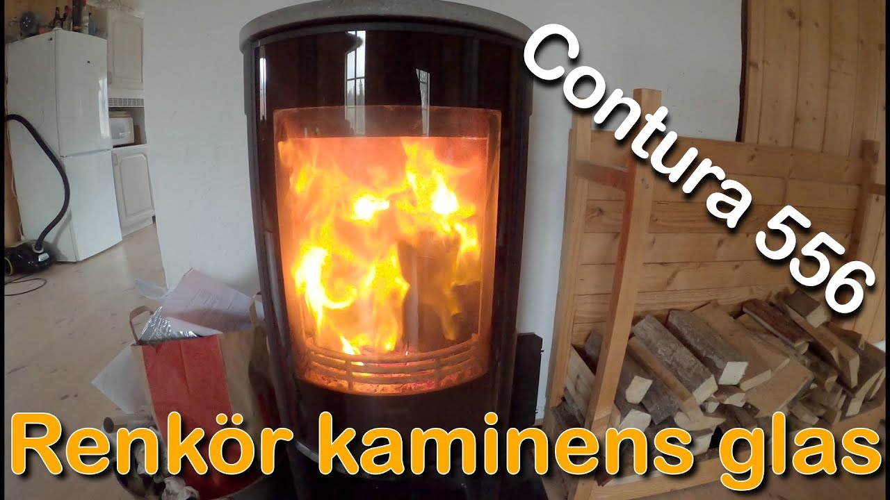 Rengörning av kaminglas (Contura 556)
