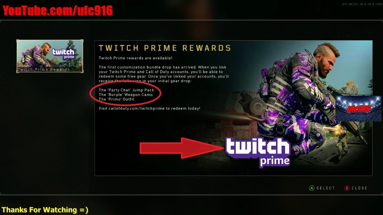CoD Black Ops 4 Twitch Prime Loot Customization Bundle 1 (Showcase)