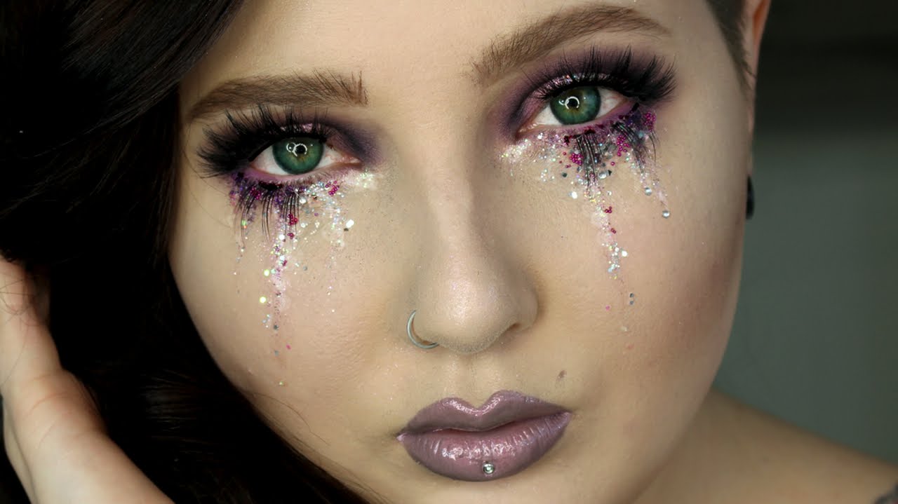 Glitter Tears Eye Makeup Tutorial | Jordan Hanz
