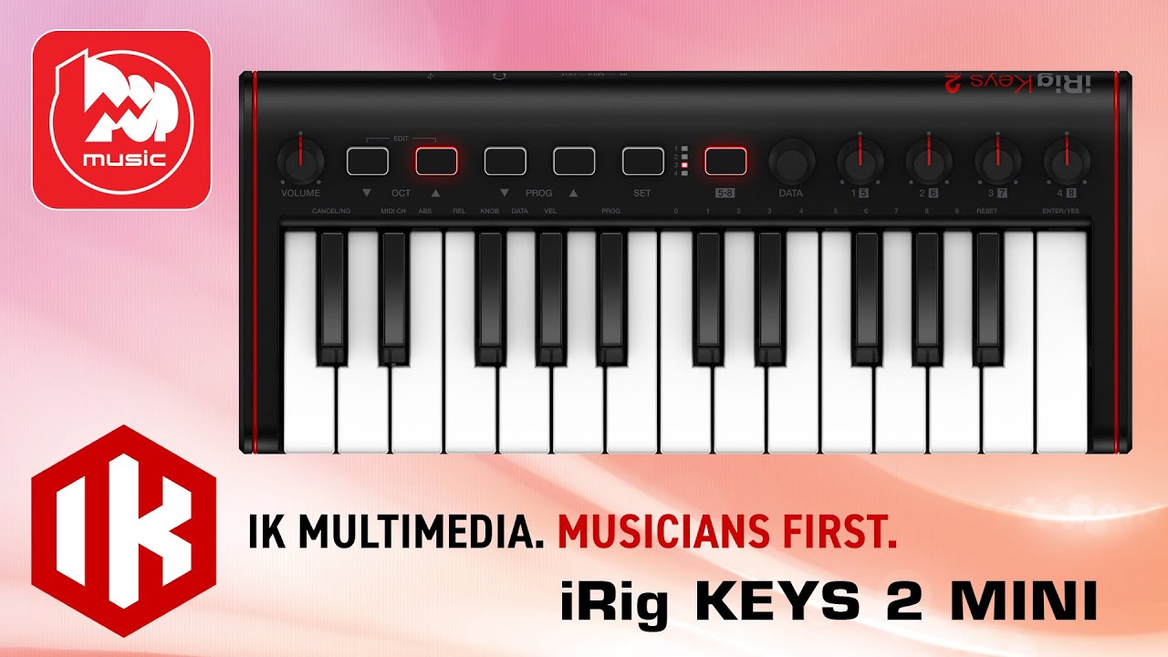 Миди-клавиатура IK Multimedia iRig KEYS 2 MINI. Контроллер с выходом под наушники
