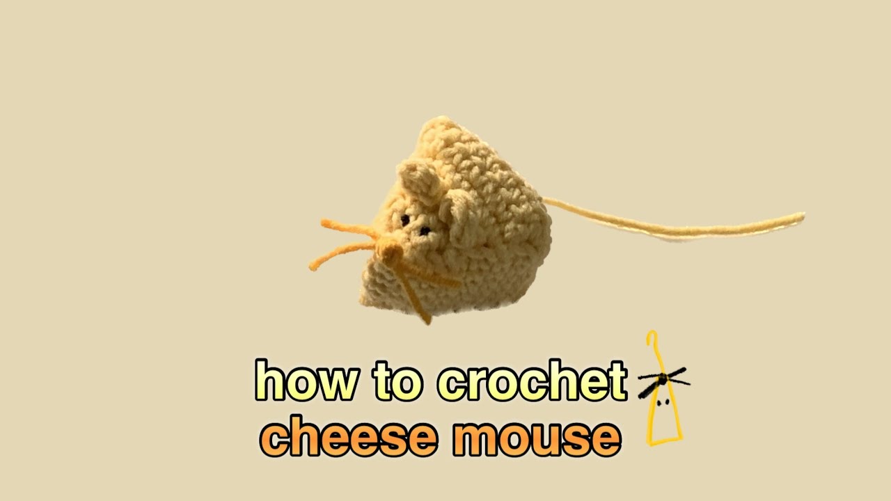 코바늘로 치즈가 되어버린 쥐 뜨기 🐭🧀 | 초보를 위한 상세한 설명 | 코바늘 인형 소품 키링뜨기 how to crochet cheese mouse