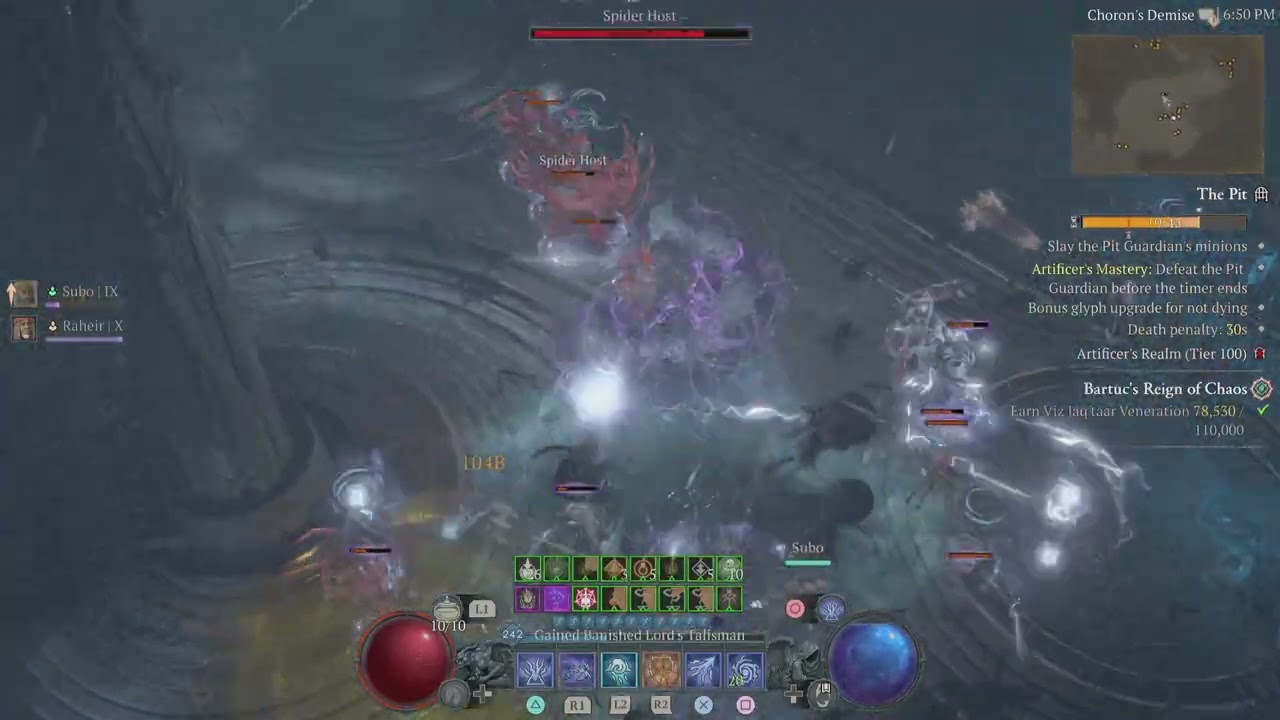 Diablo IV -  Pit T100 - Sorcerer Ball Lightning