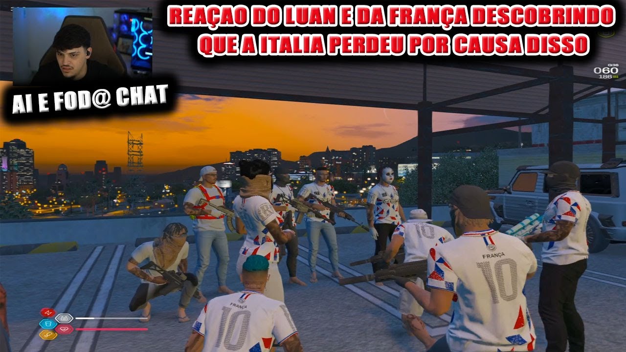 Reação Do Luan e Da França Com a Italia Perdendo a Guerra Por Causa Disso!