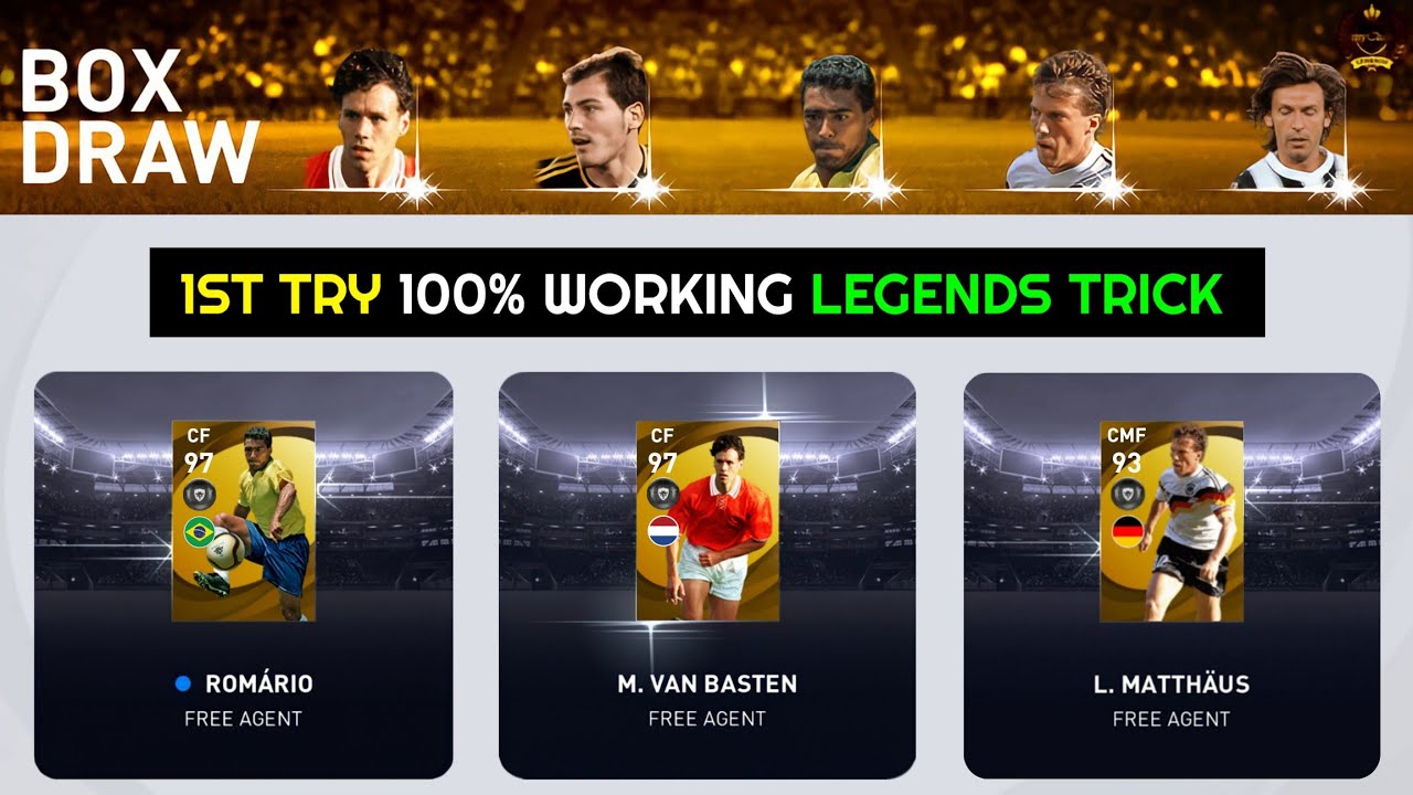 LEGEND Black Ball Trick In LEGENDS Worldwide Clubs Box Draw || Pes 2021 Mobile