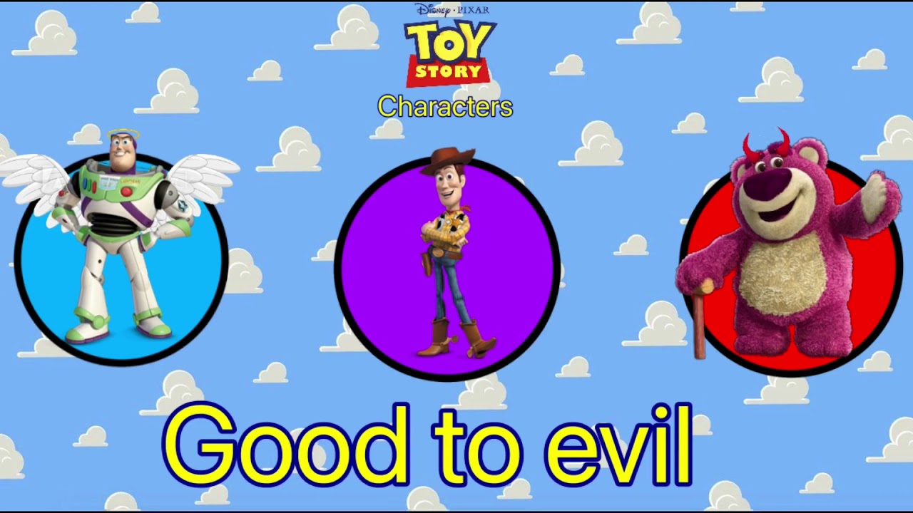 Toy Story Characters: good to evil 🚂 🧸🪀