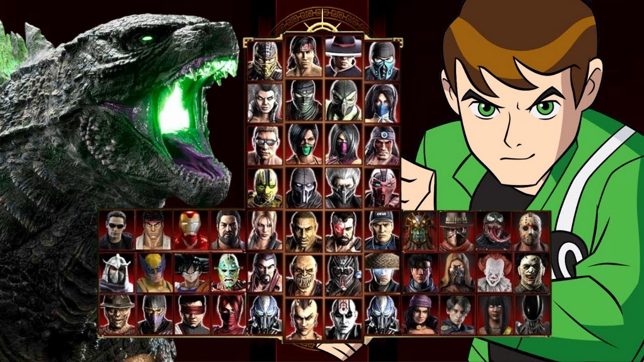 Mortal Kombat 9 - GODZILLA & BEN 10 - Expert Tag Ladder - Gameplay @(1080p) - 60ᶠᵖˢ ✔