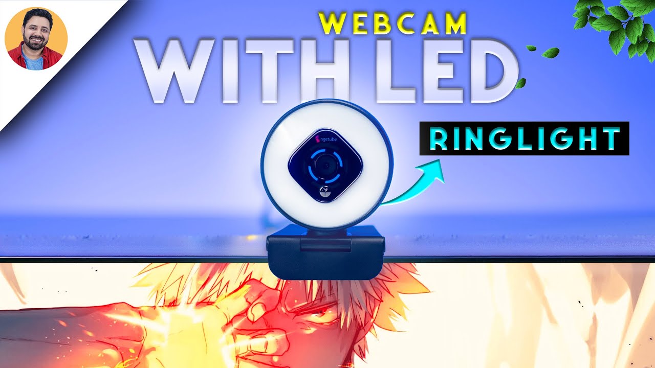 Best WEBCAM with IN-BUILD RING LIGHT for live streaming under 5000 in 2024 | Angetube Webcam Desktop