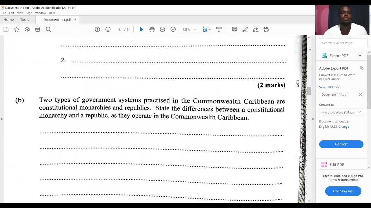 June 2021 Social Studies Paper 2 Part 1