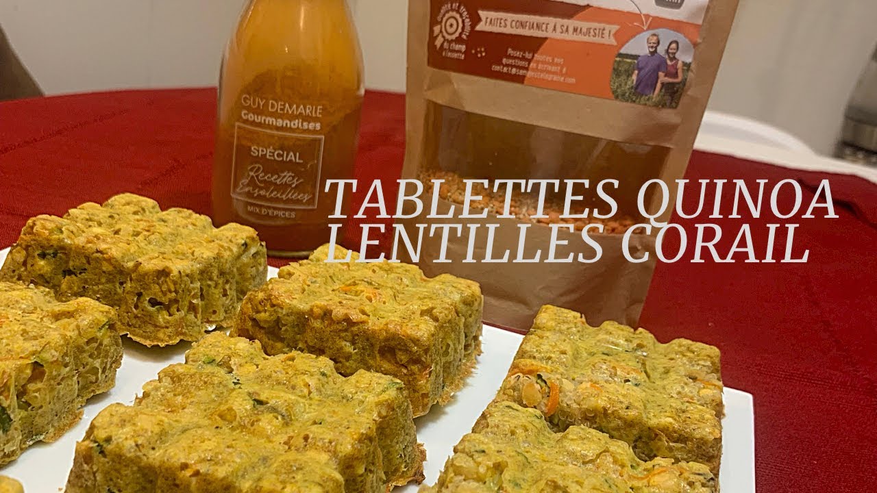 TABLETTES QUINOA LENTILLES CORAIL ET LÉGUMES ÉPICÉS : l'atelier culinaire Guy Demarle
