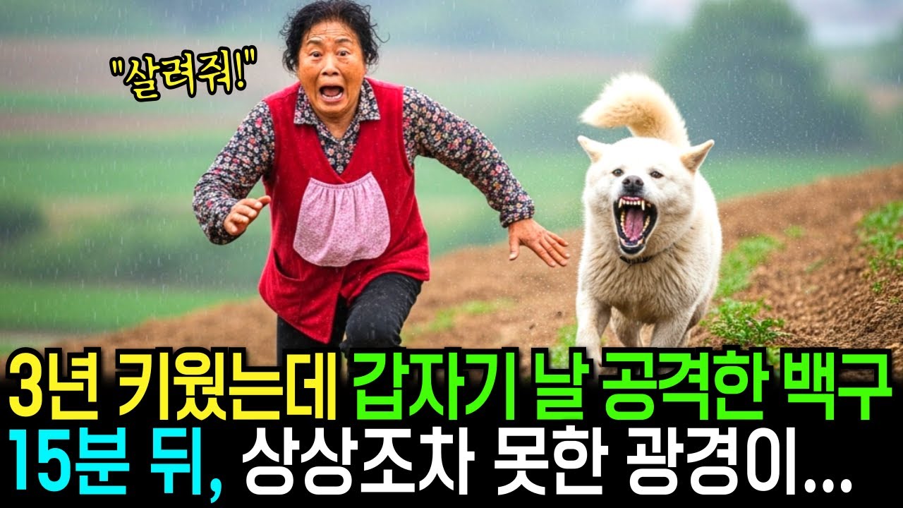 3년 키운 백구가 나에게 이빨을 드러내는 순간 죽을 힘을 다해 뛰었습니다. 15분 뒤 상상조차 못한 광경이 펼쳐지는데...