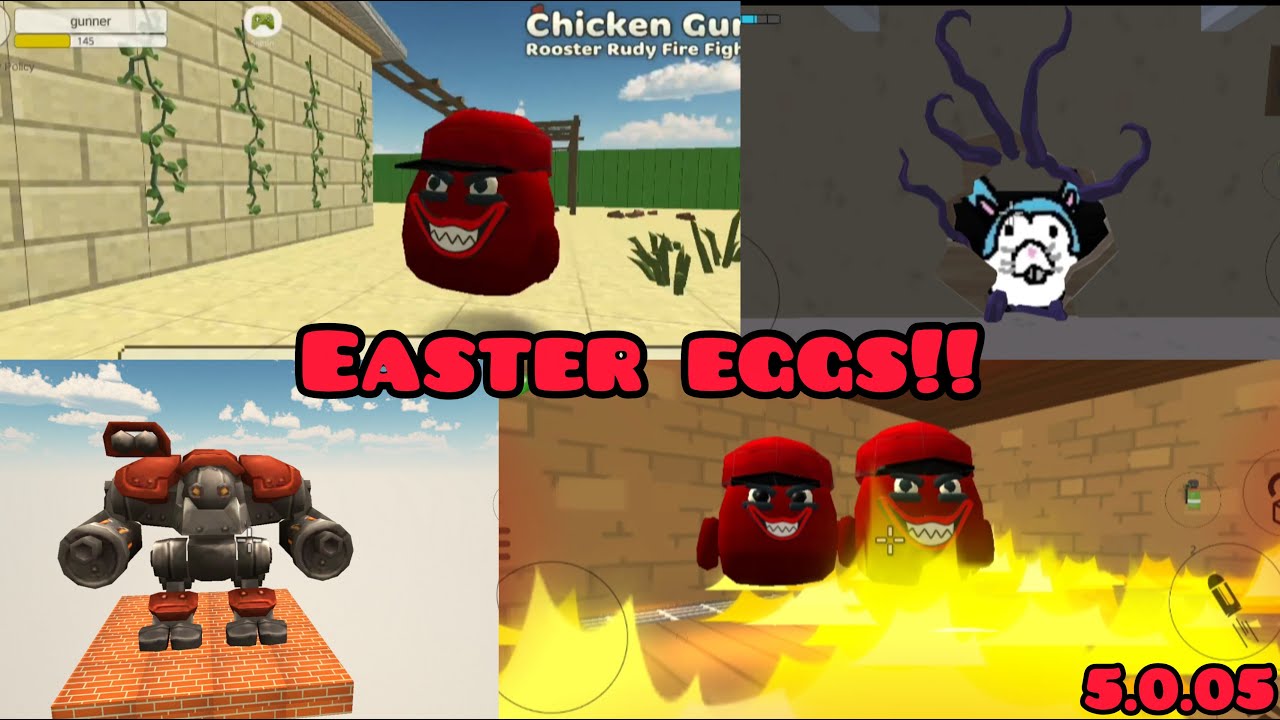 😱😱 EASTER EGGS IN MEAT CHICKEN GUN NEW UPDATE 5.0.04!!