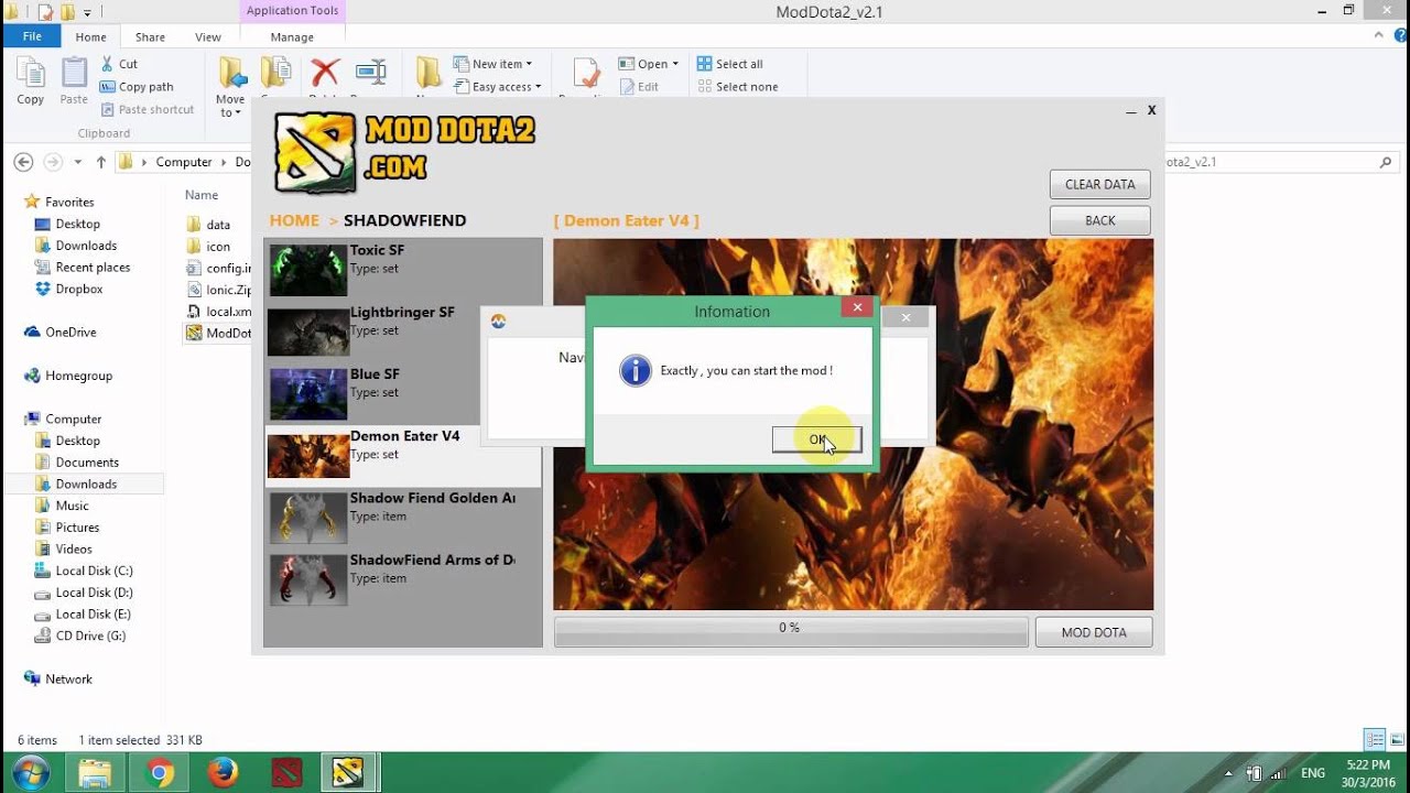 How to install dota 2 mod by ModDota2.com