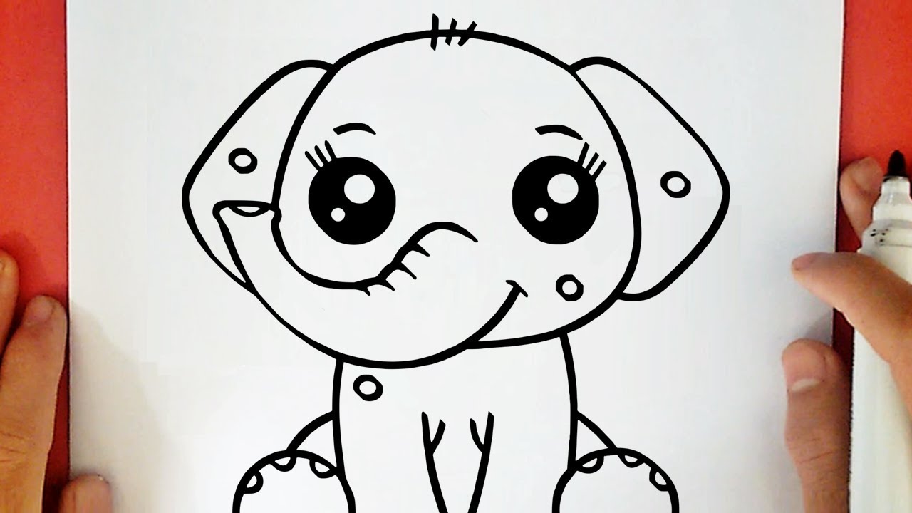 COMMENT DESSINER UN ÉLÉPHANT KAWAII