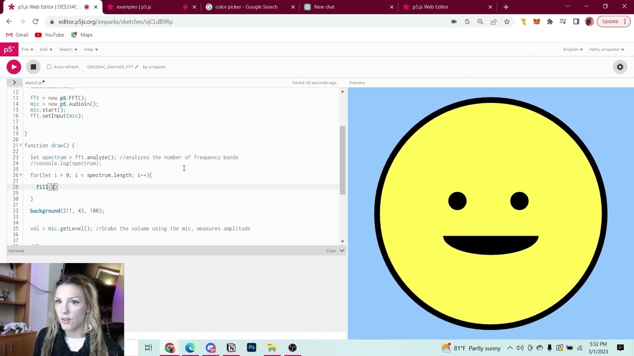 Demo 10 | p5.js | Audio Reactive