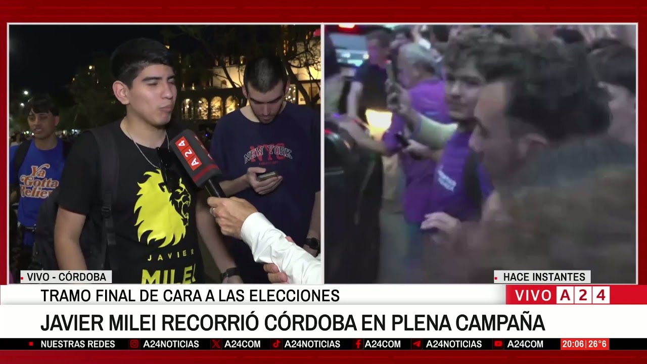 🔴JAVIER MILEI RECORRE CÓRDOBA EN PLENA CAMPAÑA