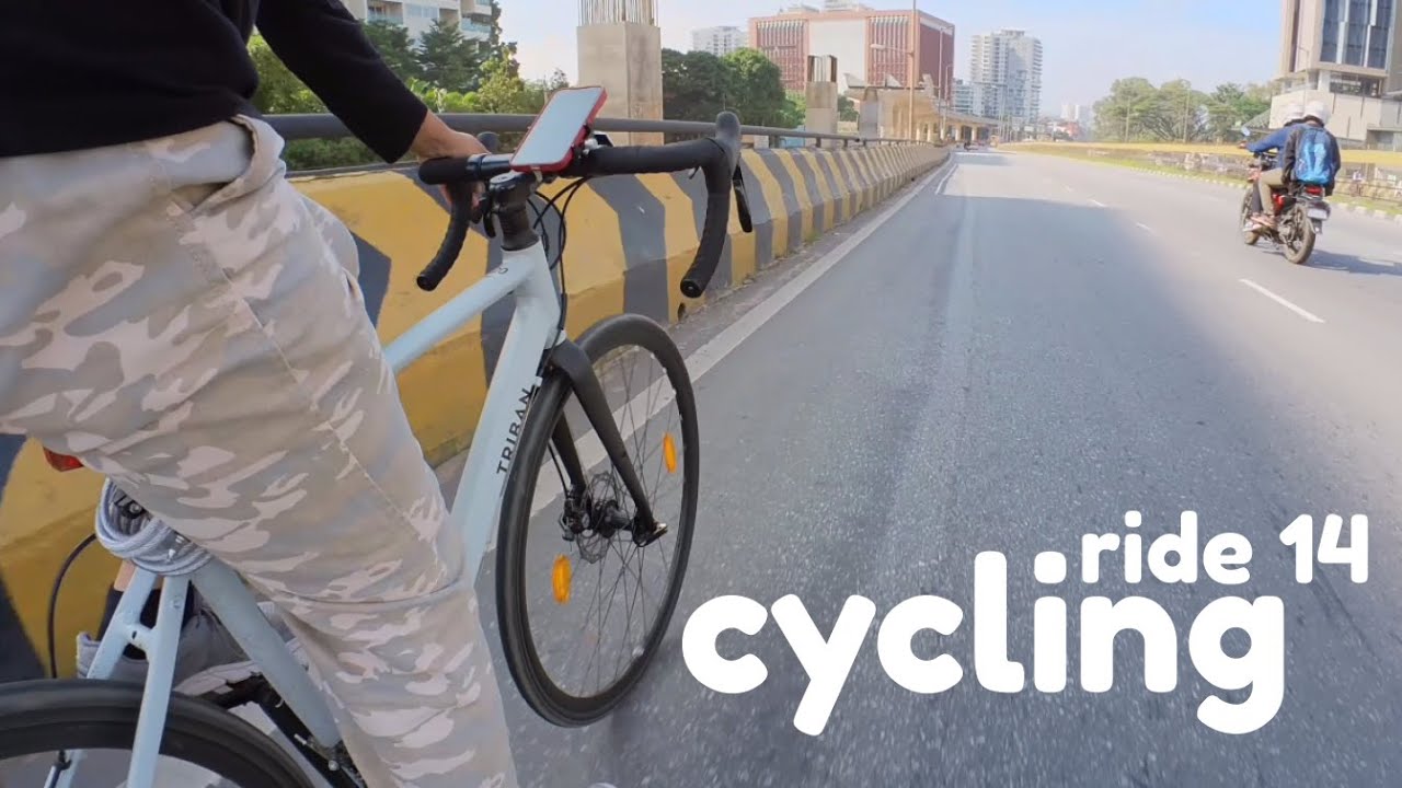 Riding a Triban RC 120 Disc Drop Bar - ride 14