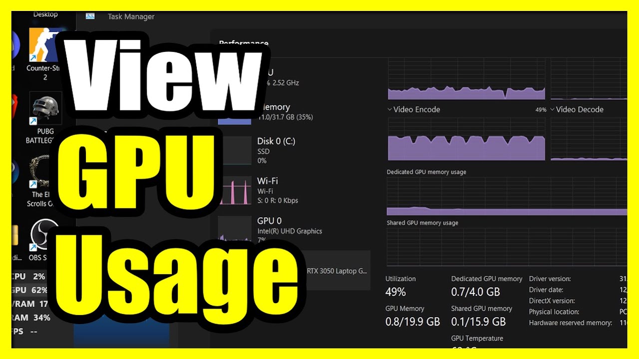 How to Find your GPU Usage On your Windows 10/11 PC (Fast Tutorial)