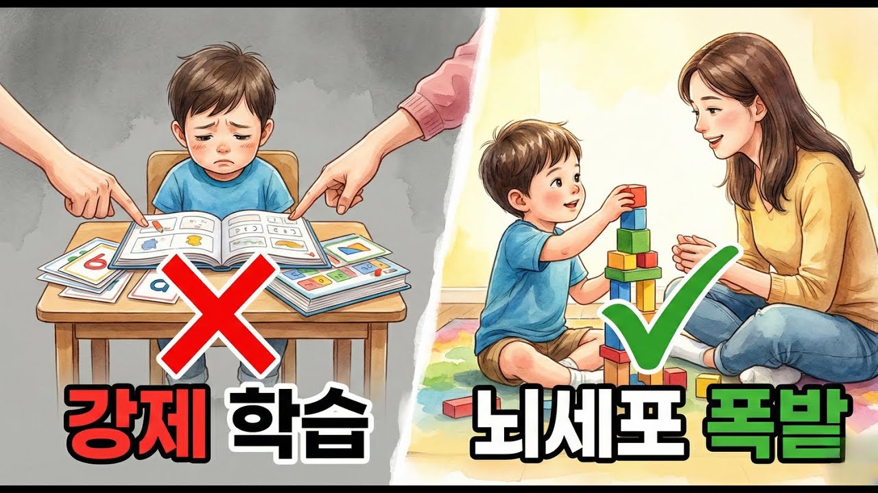 4세 이전, 억지로 공부시키면 아이 뇌가 망가집니다 (당장 멈추세요)