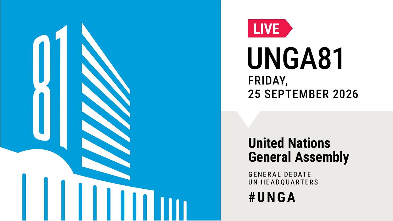 #UNGA 81 General Debate Live - 25 September 2026 (Day 4)
