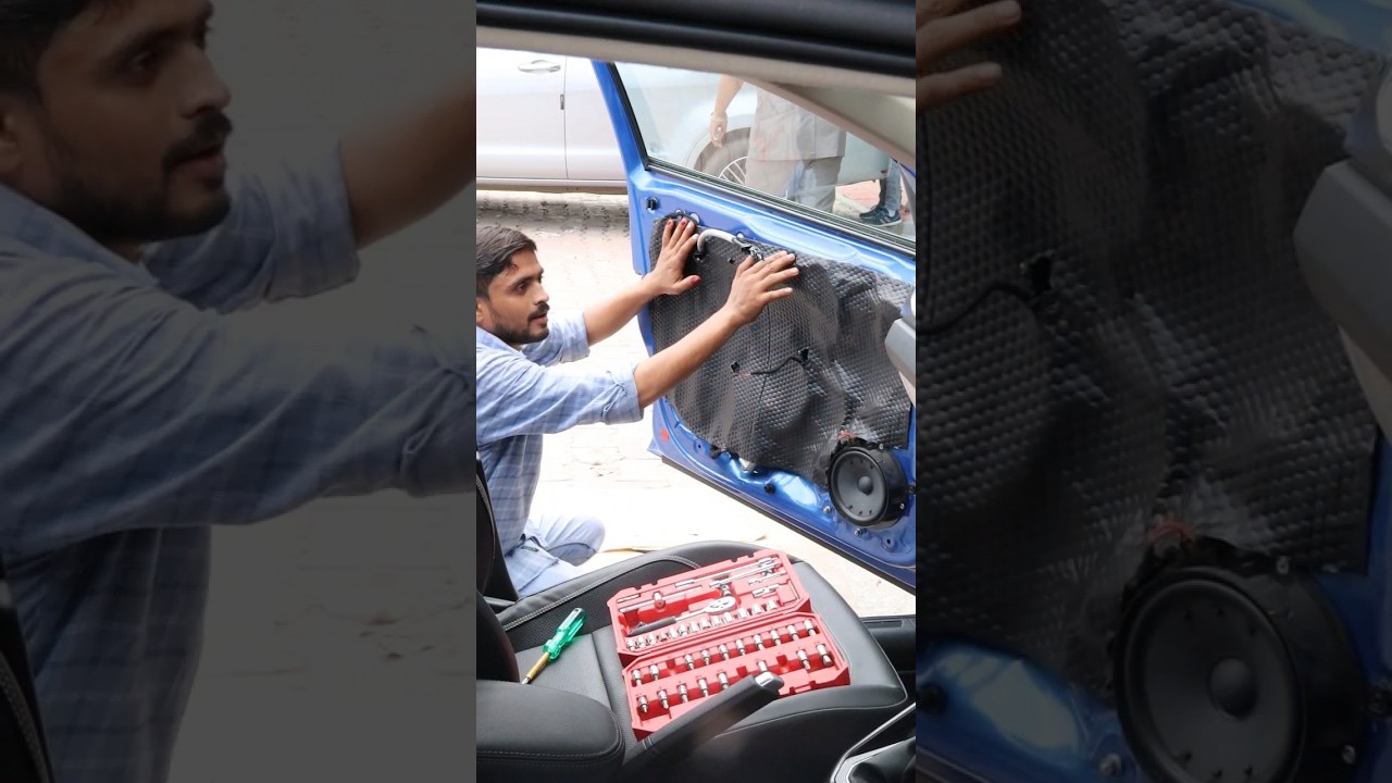 sound proof damping installation. #automobile #soundproof #caraccessories #youtubeshorts