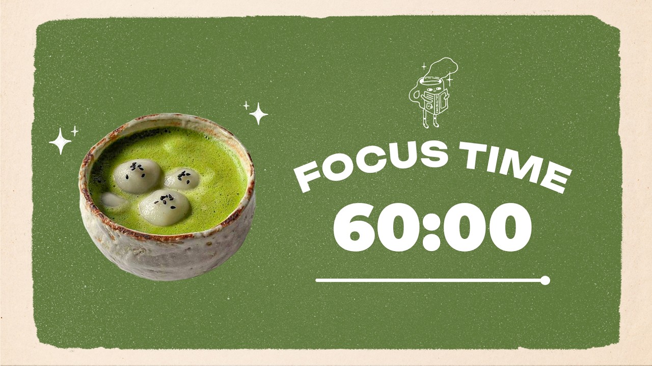 🍵 Study with Me | Matcha Latte Art | 60/10 Timer | Chill Lo-fi 🎶 | 4 Hour Focus Session