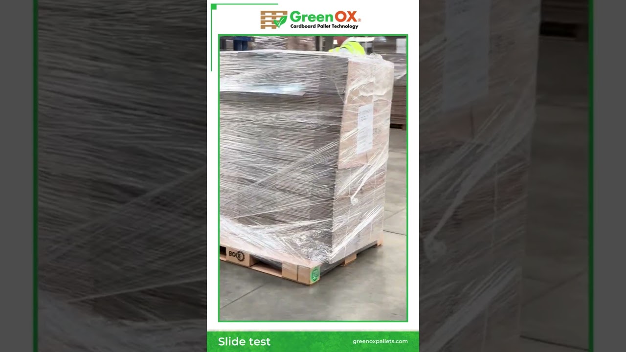 Cardboard Pallet Test Videos - Slide over floor