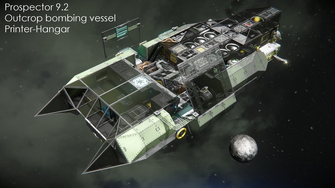 Prospector - Small hangar printer bay and auto bombing setting.
