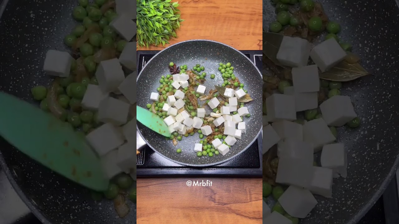 Easy high protein matar paneer pulav recipe #matarpaneerpulao
