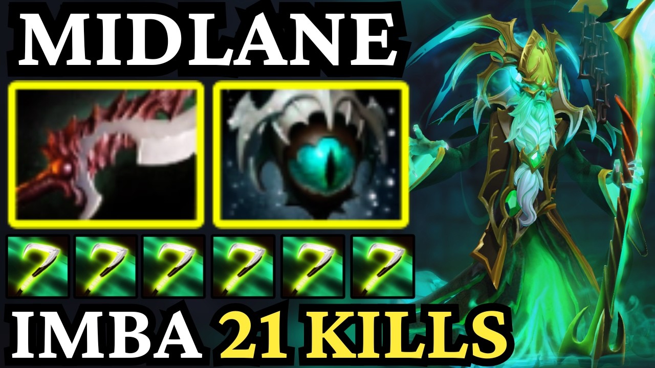 🔥 NECROPHOS Mid Is UNKILLABLE &mdash; 21 Kills DOMINATION 🔥 Dota 2 Gameplay