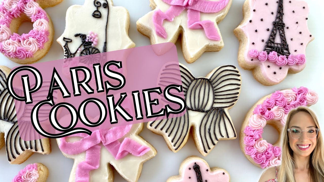 Relaxing Decorate Paris Sugar Cookies with Me | Cookie Decorating