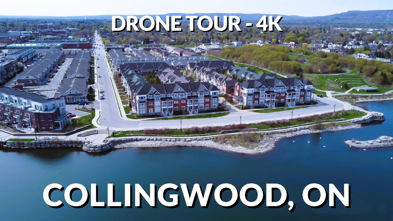 Collingwood, Ontario: A 4K Aerial Tour | Captivating Highlights from Above 🚁🍁