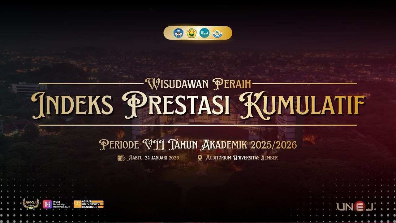 Wisudawan Peraih Indeks Prestasi Kumulatif Tertinggi Wisuda Periode VII T.A. 2025/2026