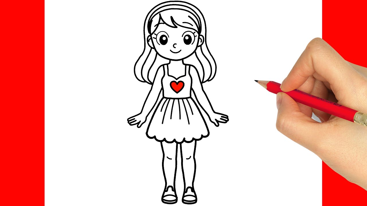 CÓMO DIBUJAR UNA NIÑA FÁCIL