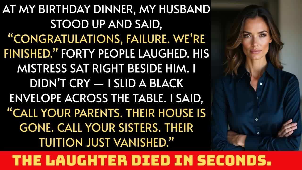 At My Birthday Party, My Husband Ended Me with a Toast—I Ended His Empire Before Dessert.