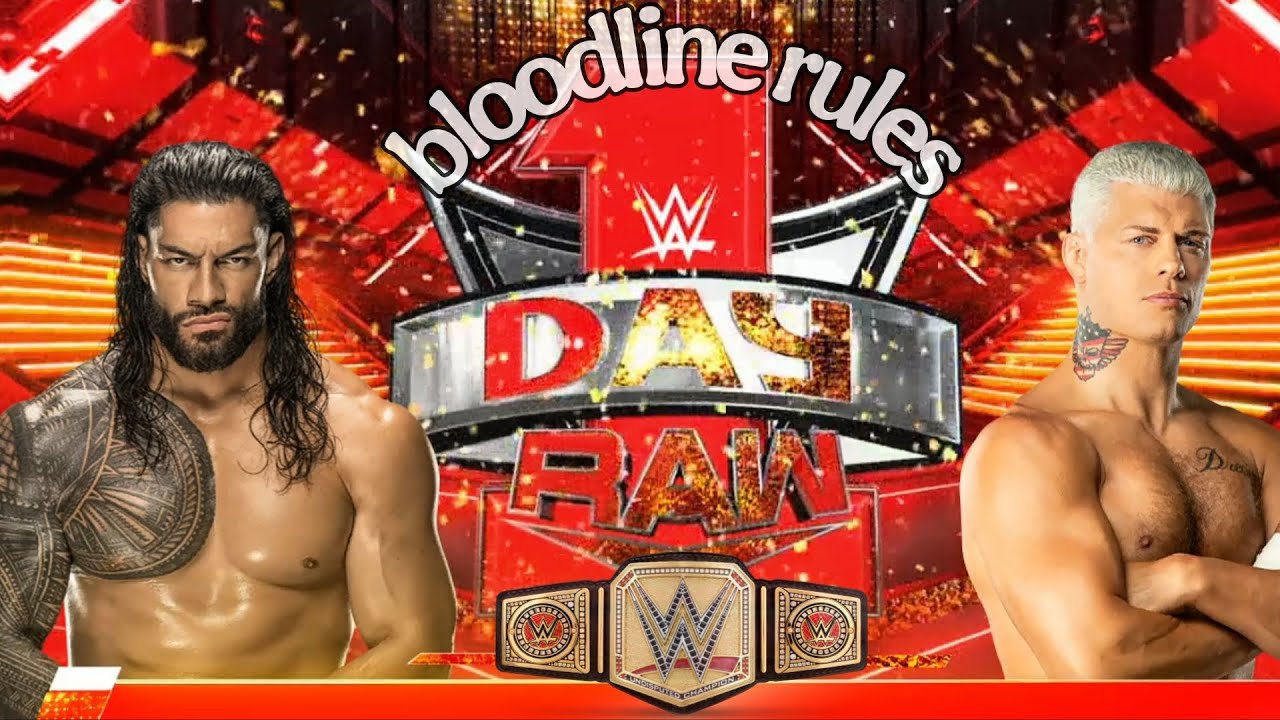 Roman Reigns VS Cody Rhodes in bloodline rules match🏆💥💥