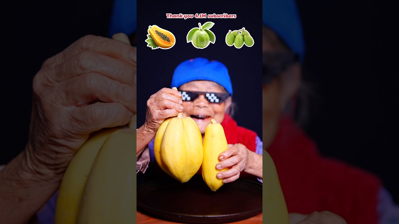 Mukbang ASMR 🍋&zwj;🟩 Eating papaya, guava 🔥🔥🔥
