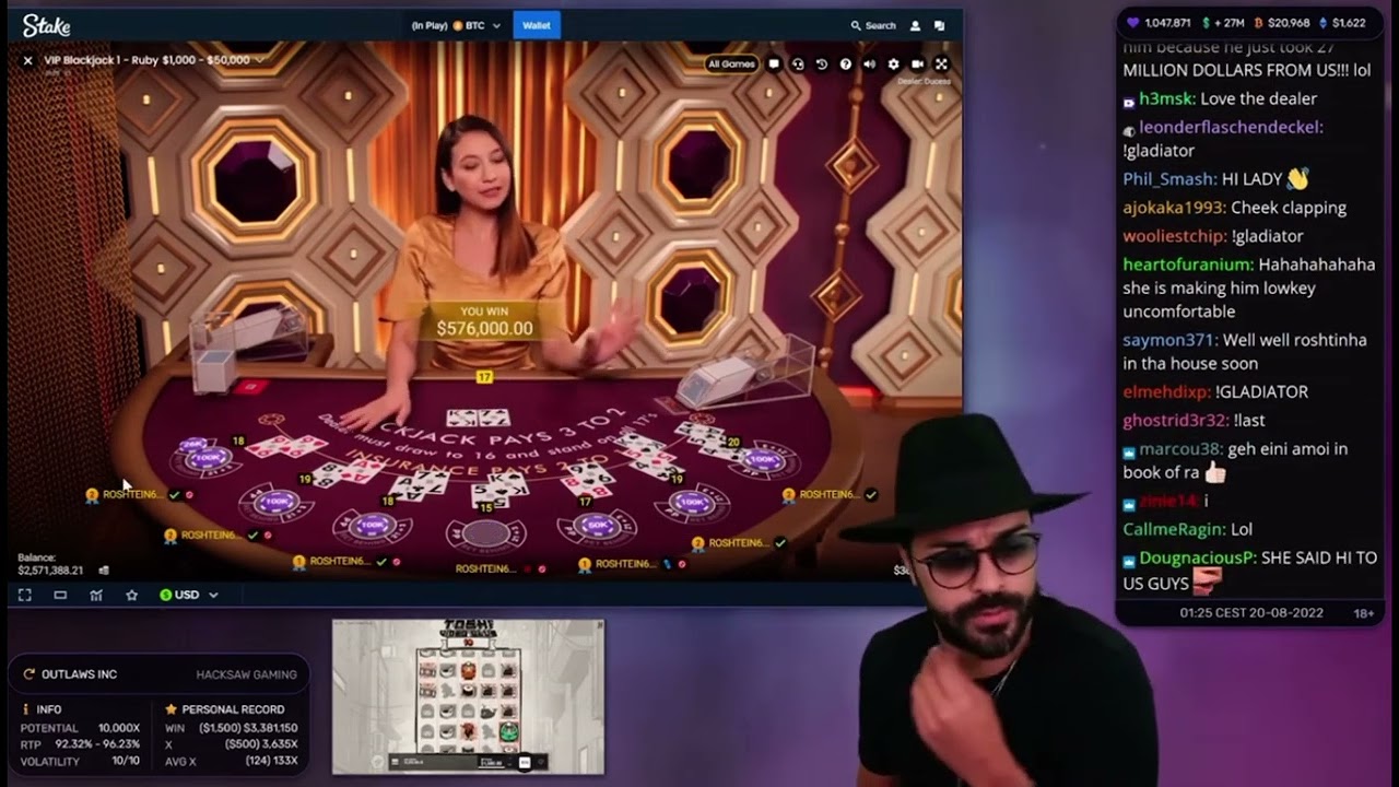 Sessione di Blackjack splendida per @ROSHTEINBIGWINS 