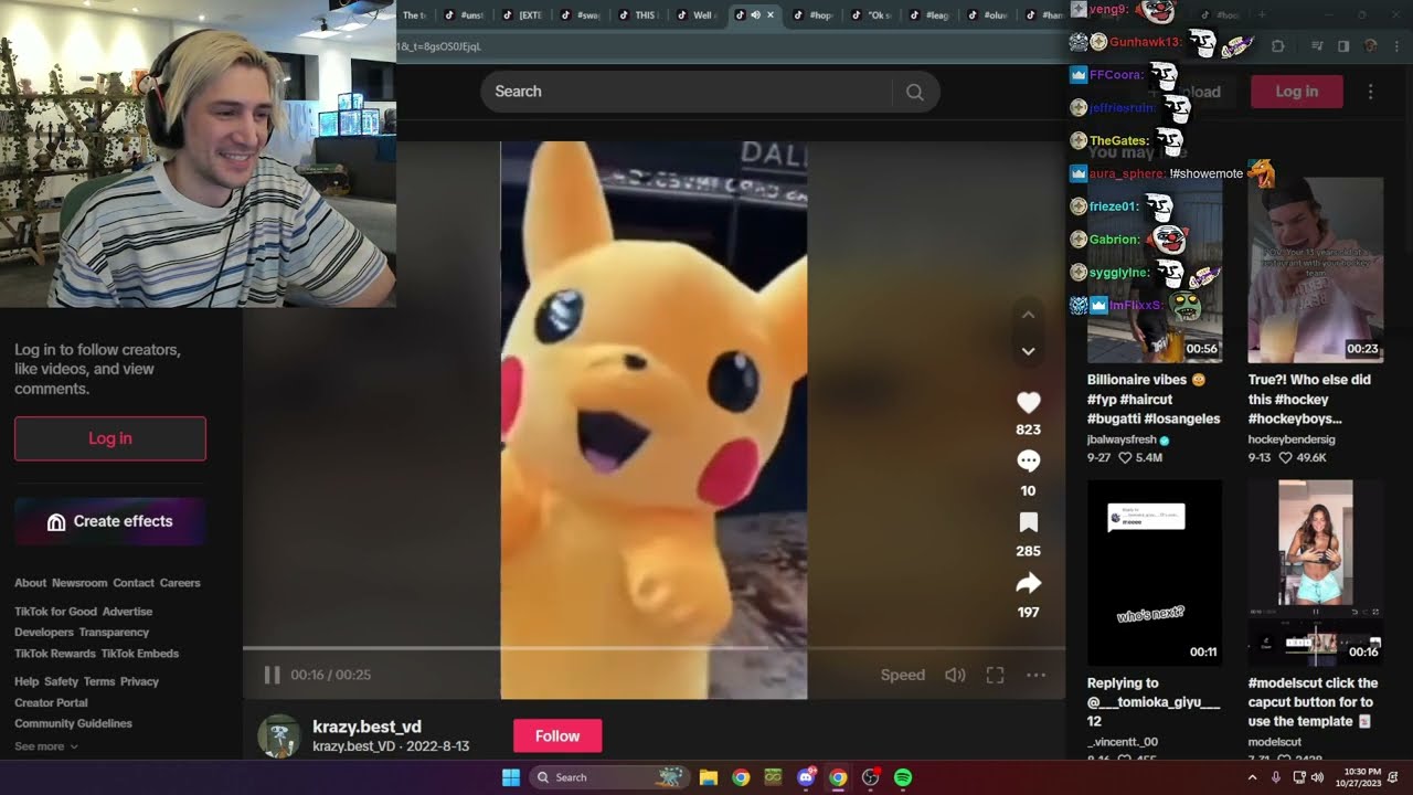 xQc Actually Laughs at Some of These TikToks