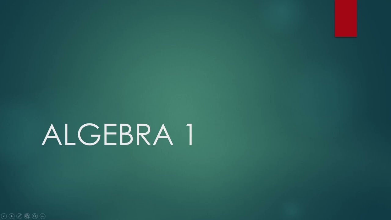 ALGEBRA 1 - Introduzione al corso - Lezione 0