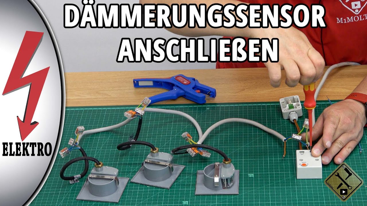 Wegbeleuchtung außen Dämmerungssensor für Außenbeleuchtung anschließen👌