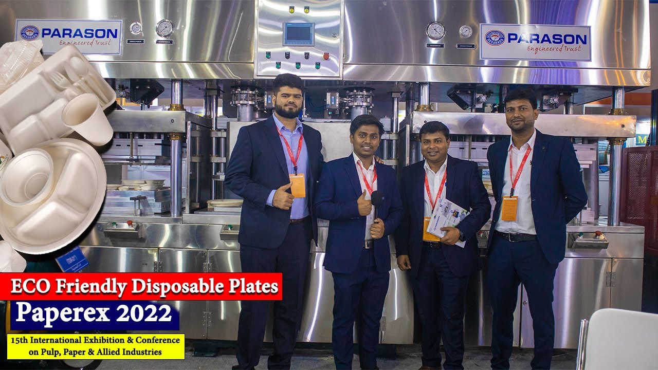 डिस्पोजल प्लेट्स, कप बनाने की फैक्ट्री लगायें | disposable tableware making machines | Paperex 2022