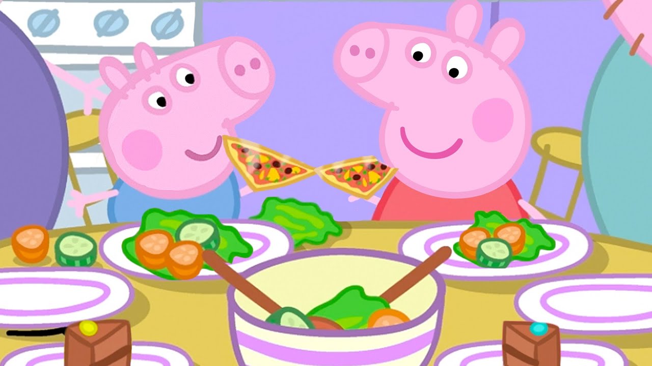 Peppa Pig Learns How to Make LUNCH 🍕 | Cooking Pizza & Salad | Full Episodes | Cartoon | 20 Minutes