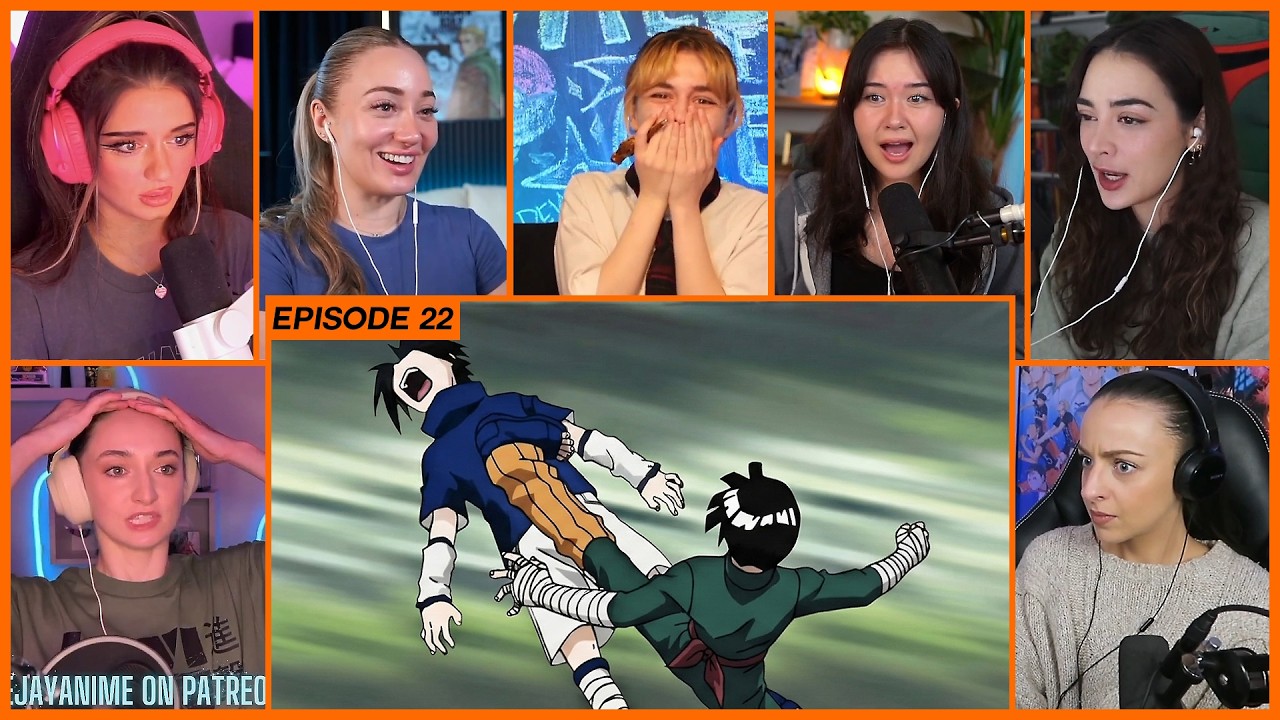 [GIRLS REACT] Sasuke vs Rock Lee | Naruto Ep 22 Girl Reaction Mashup