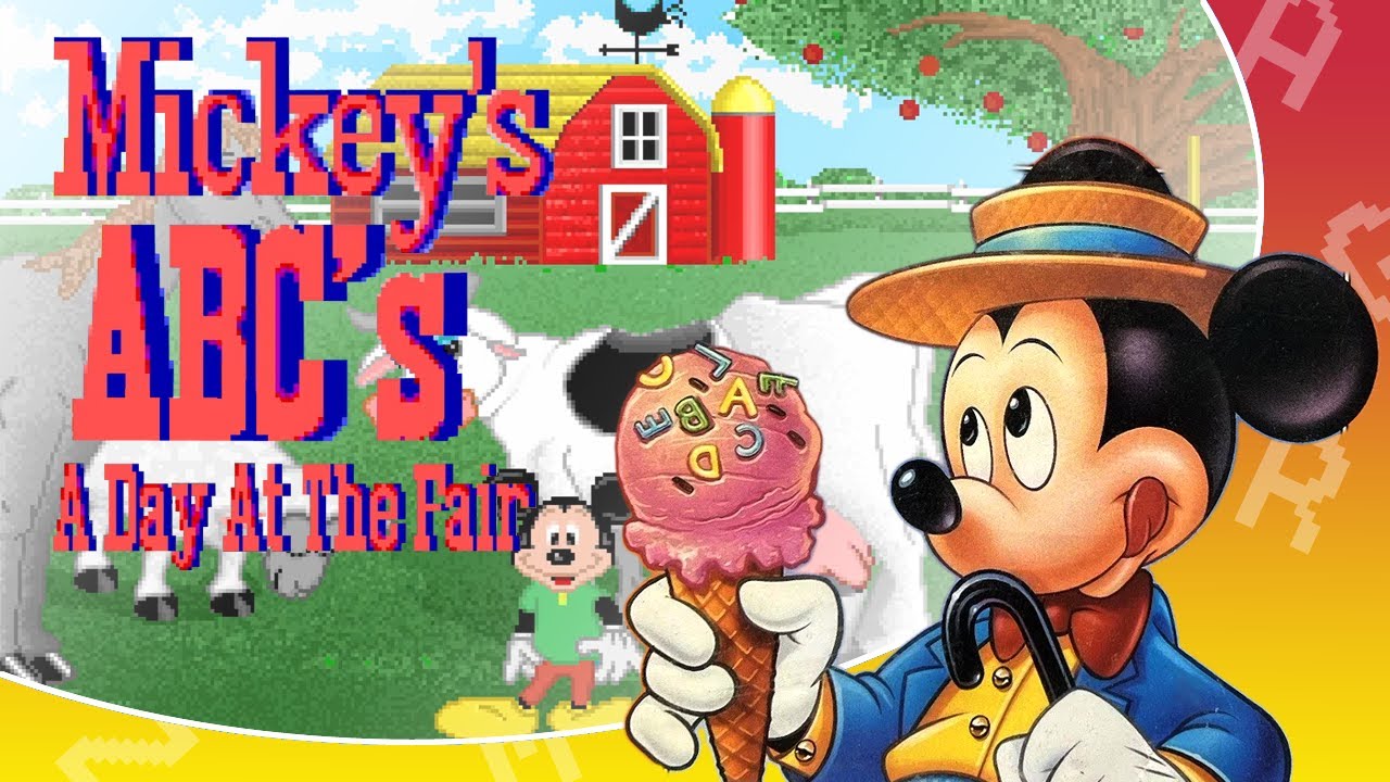 Mickey's ABC's A Day At The Fair - Full Gameplay, No commentary, ENG, 1992