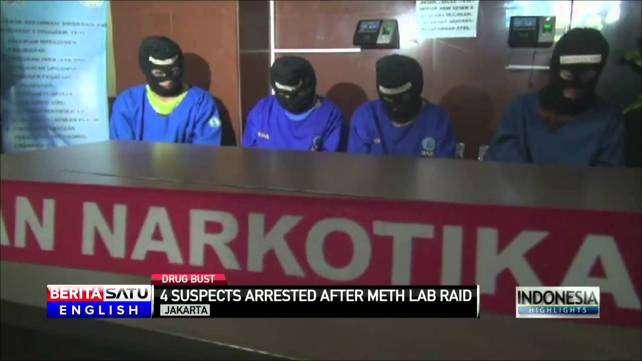 Indonesian Anti-Narcotics Police Arrest 4 in Jakarta Crystal Meth Lab Raid