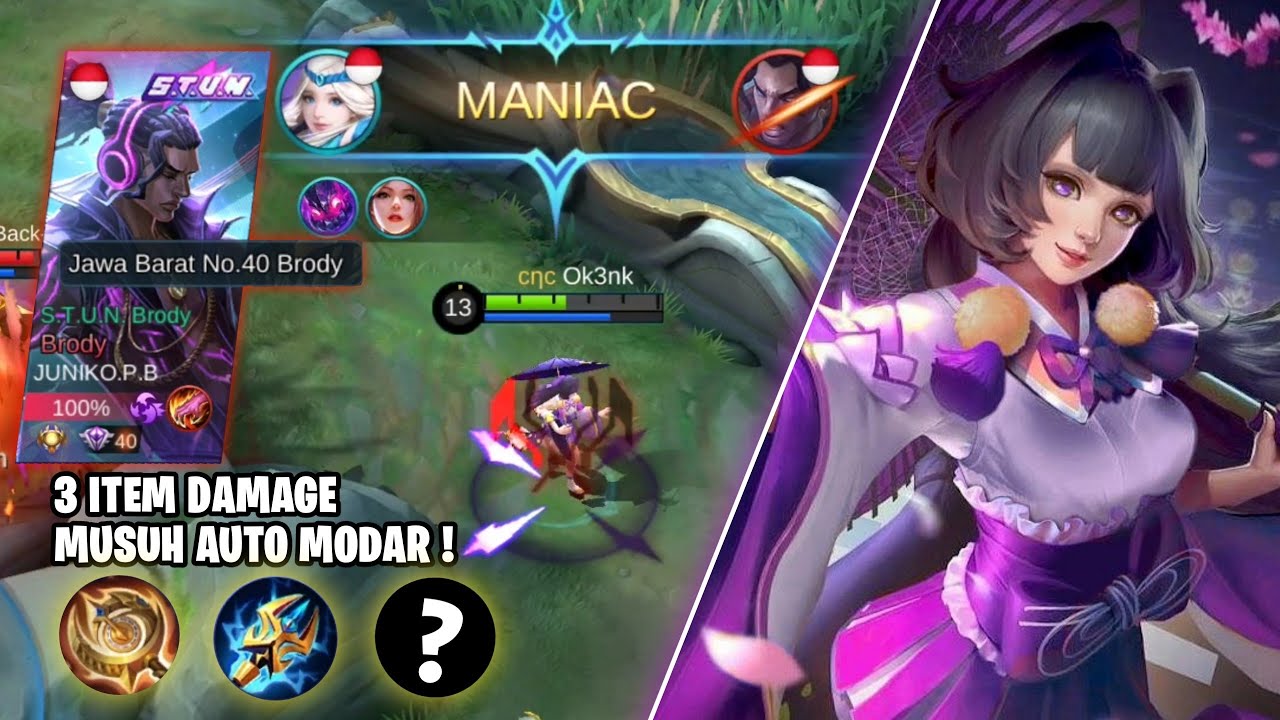 Ketemu Top Senior Brody! Kagura Hapezet Maniac in One Shot Combo | Mobile Legends