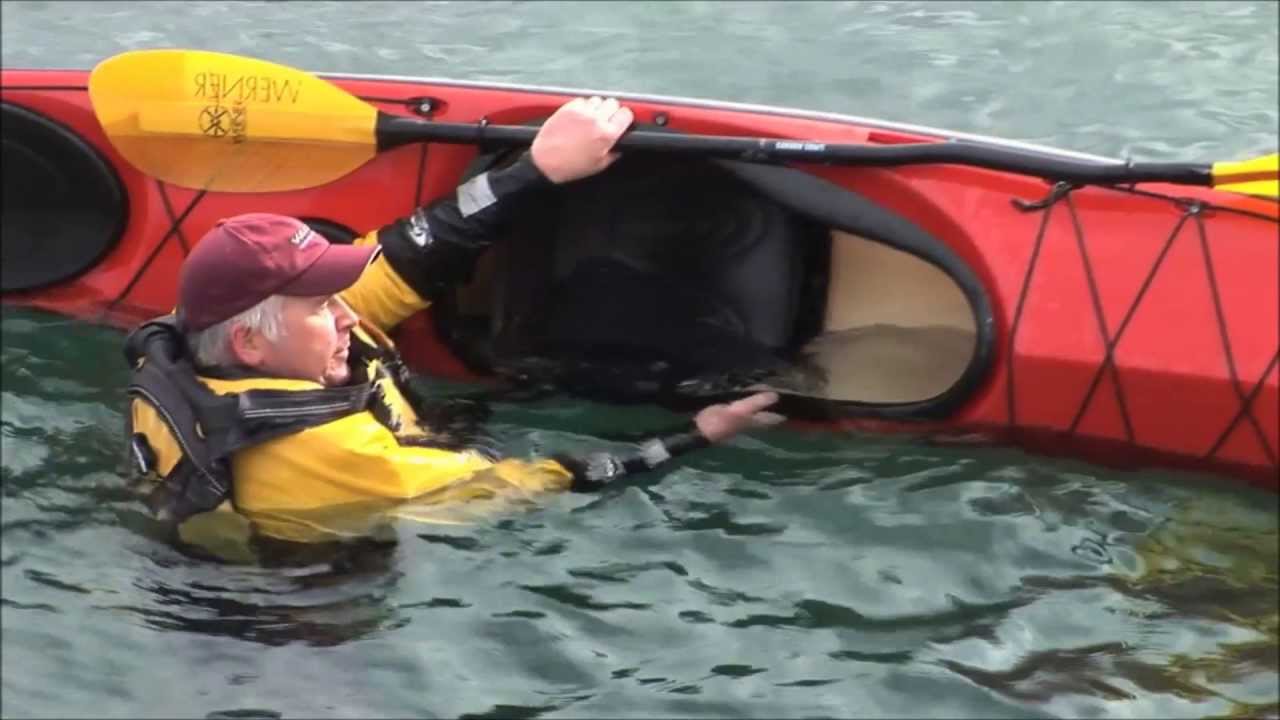 Paddle Float Re-enter and Roll Kayak Rescue