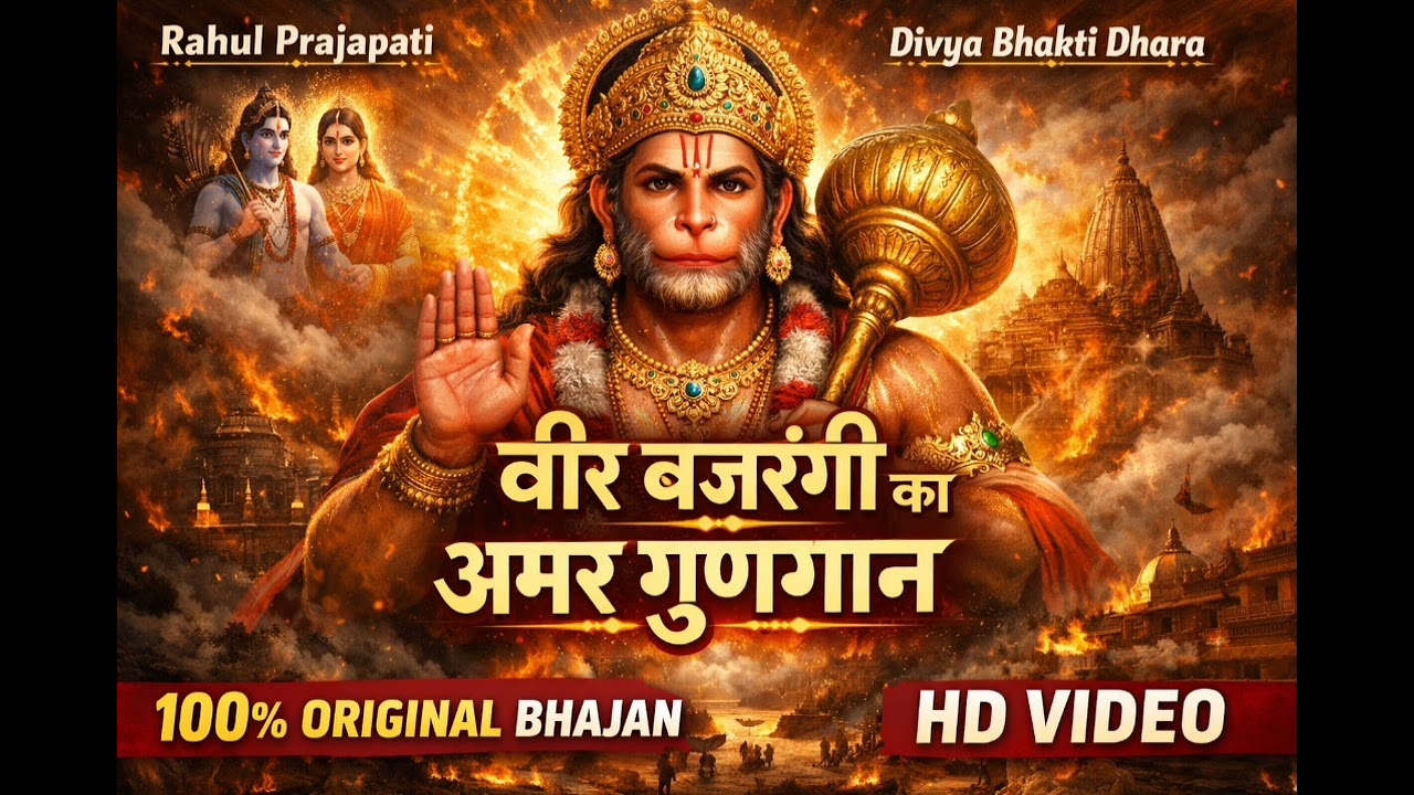 वीर बजरंगी का अमर गुणगान | Original Hanuman Bhajan | Rahul Prajapati | Divya Bhakti Dhara | New
