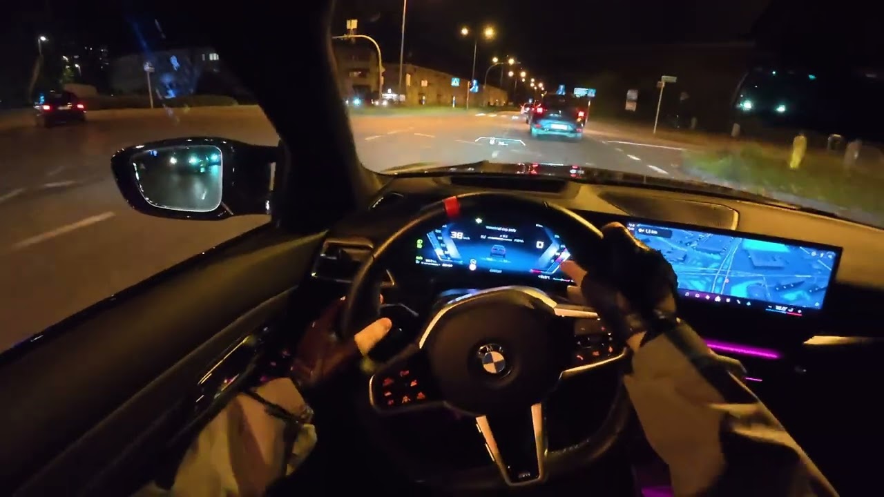 2025 BMW M340i AWD - POV Casual City Night Drive